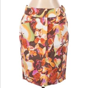 Etcetera Womens Floral Pencil Skirt Size 2 Office Professional